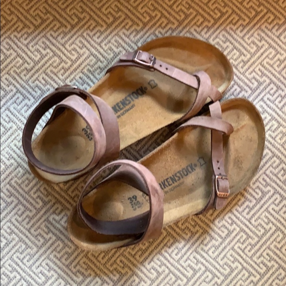 Birkenstock Yara Oiled Leather Habana  Sandals 39